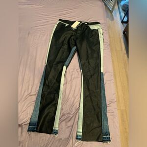 Mmnl Two-Tone Leather Jeans - Size 36 Waist - Brand New with tags.